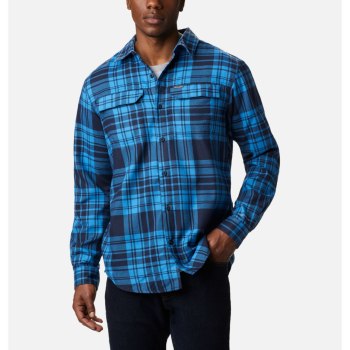 Columbia Overhemd Heren, Silver Ridge 2.0 Flannel Donkerblauw, 02EPJAWMH